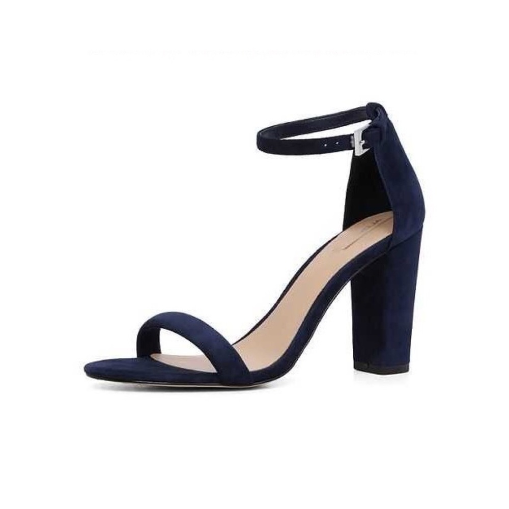 ALDO Navy Suede Block Heel Sandal